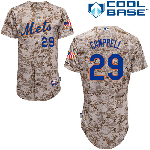 eric Campbell #29 mlb Jersey-New York Mets Women's Authentic Alternate Camo Cool Base Baseball Jersey